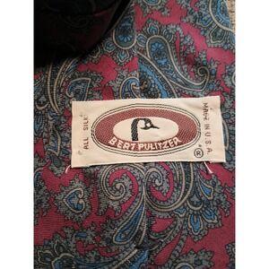 Bert Pulitzer Necktie Tie Men Multicolor Paisley All Silk Made In USA 56'‎